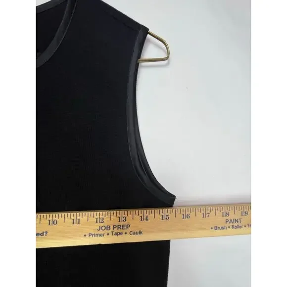 Andrea Jovine Women's Size Med Black 100% Wool Sleeveless Maxi Dress